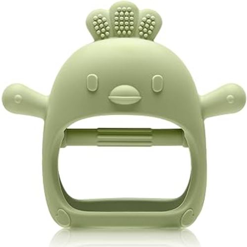 Baby Teething Toys for 0-6 6-12 Months, Never Drop Infant Teether Teething Mitten Toys for 0 3 6 9 12 Months, Newborn Soothing Teething Toy Gifts for 1 One Year Old Baby Boys Girls