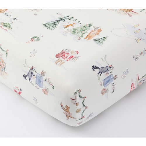 Riley Sheehey Holiday Organic Crib Fitted Sheet