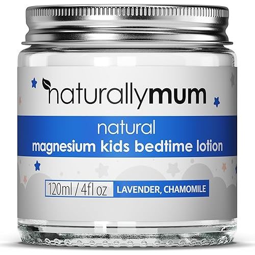 NATURALLY MUM - Magnesium Lotion for Kids & Babies [NATURAL & SAFE] - Juniors Bedtime Lotion - Magnesium Cream for Kids & Babies - Magnesium Lotion for Sleep Kids & Toddlers - Lavender & Chamomile