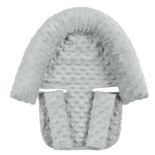 Minky Baby Head Support Headrest with Matching Seat Belt Strap Covers