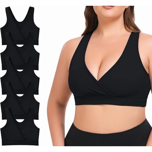 Racerback Comfortable Maternity Bralette - 5 Pack