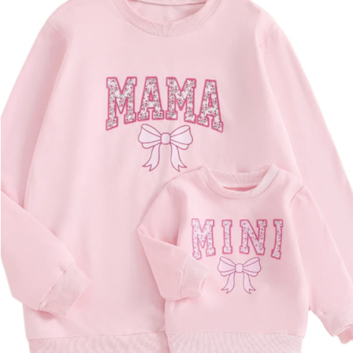 MAMA/MINI Pink Sweatshirts - Hazel & Bo