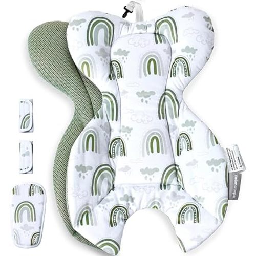 Infant Insert Compatible with 4moms RockaRoo and MamaRoo Multi-Motion Baby Swing for Newborn,Soft & Cool Mesh Fabric, Reversible Design,Newborn Insert with Head and Body Support,Machine Washable