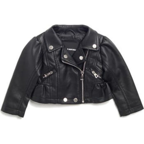 Peplum Faux Leather Moto Jacket