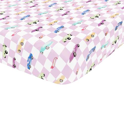 Crib Sheet in Sparkles and Speed