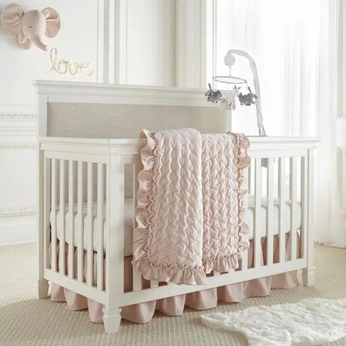 Heritage Blush Velvet Baby Bedding Set - Levtex Baby