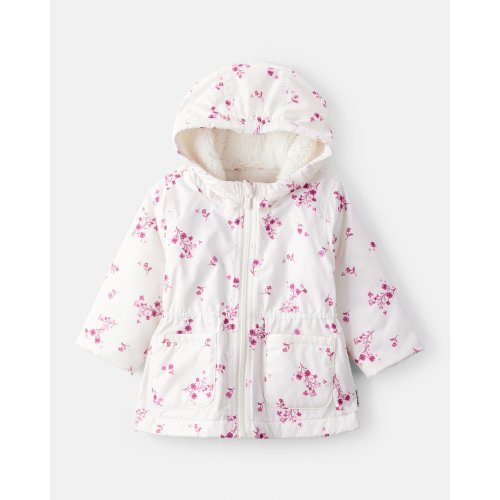 Baby Girl Floral Long-Sleeve Midweight Anorak Jacket - White - Carter's | Carter's