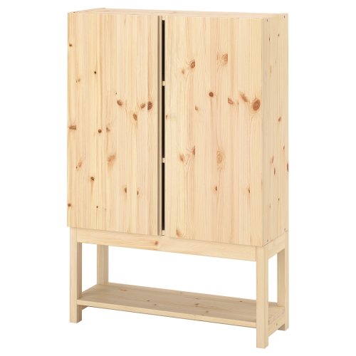 IVAR Shelving unit with cabinet - pine 31 1/2x11 3/4x47 1/4 "