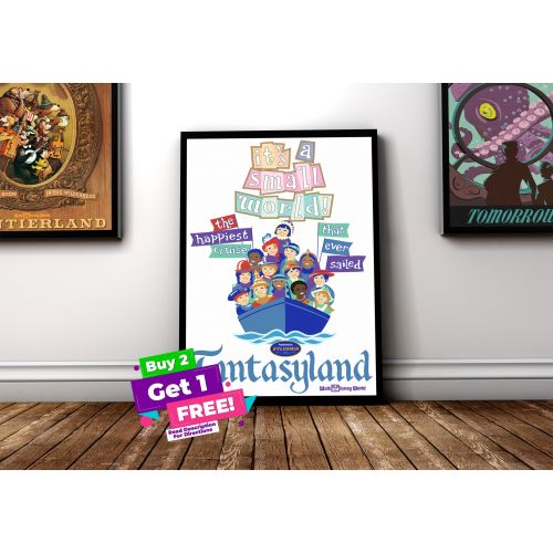 It's A Small World Vintage Disney Parks Poster | Disney World OR DISNEYLAND
