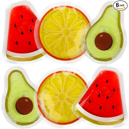 Kids Ice Packs for Boo Boos, 6 Packs, FSA HSA Eligible, Small Gel Ice Packs for Injuries Reusable for Kids Baby Toddlers, Mini Packs Hot Cold Compress for Body Pain Relief, Toothache, Fever, First Aid