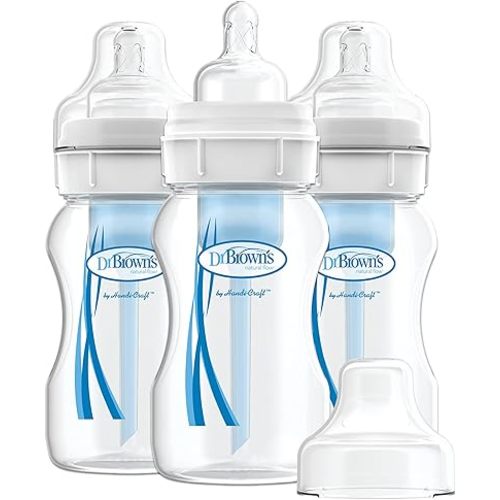 Dr. Brown's Natural Flow Wide-Neck Anti-Colic Baby Bottles - 8oz - 3pk