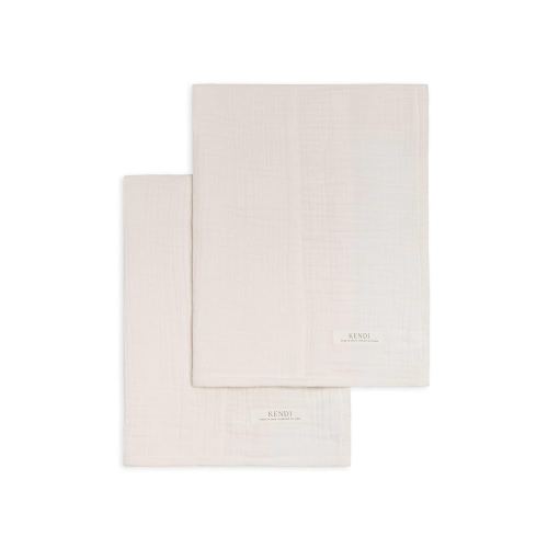 Colored Organics Baby 2 Pack Organic Cotton Burp Cloths Set - Coconut Muslin