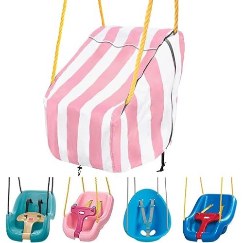 okcool Outdoor Toddler Swing Seat Cover for Little Tikes Baby Swing Seat,Outdoor Baby Swing Cover,A Wide Selection of Cute Colors and Patterns,Pink