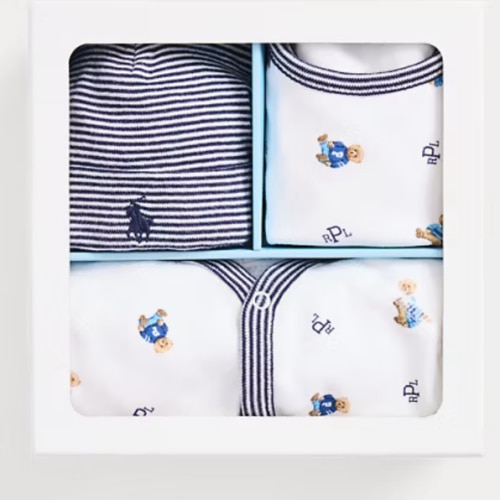 Polo Bear Cotton 3-Piece Gift Set