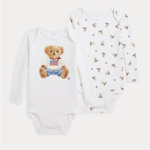Polo Bear Cotton Bodysuit 2-Pack