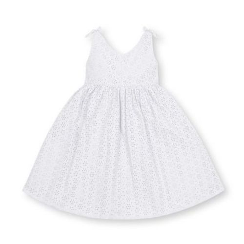 Hope & Henry Girls' Sleeveless Bow Shoulder Swing Dress, Infant, 6-12 Months