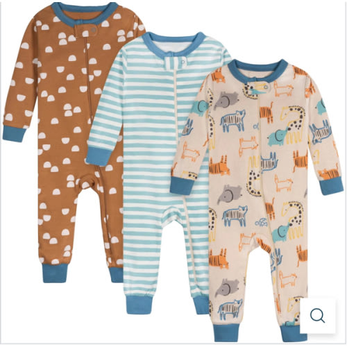 18 months - 3-Pack Baby Boys Safari Footless Pajamas – Gerber Childrenswear