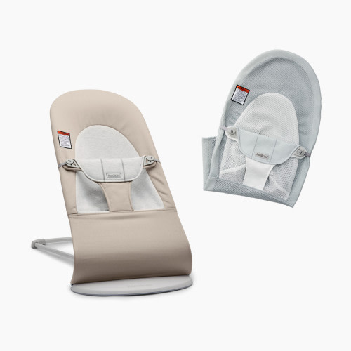 Babybjörn Babybjorn x Babylist Balance Soft & Mesh Cover Bundle - Beige/Gray & Mesh Cover