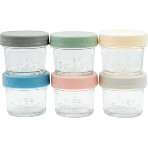 Glass Baby Food Storage Jars – 4 oz (Set of 6)