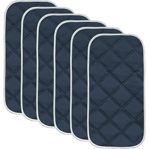 Sunny zzzZZ 6 Pack Baby Waterproof Changing Pad Liners - Quilted Thicker Ultra Soft Changing Table Cover Liners - Durable & Easy to Clean - Navy Blue - 23" x 11"