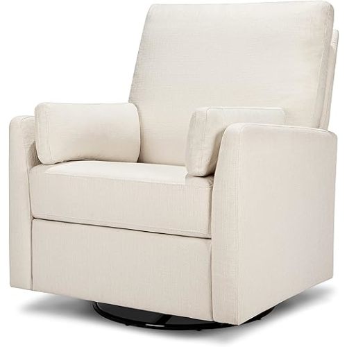 Carter's by DaVinci Ethan Swivel Recliner in Performance Cream Linen, GREENGUARD Gold & CertiPUR-US® Certified