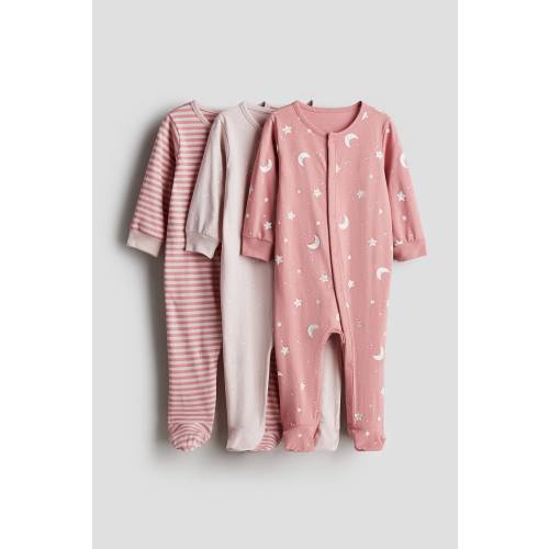 3-PACK COTTON PAJAMA JUMPSUITS
