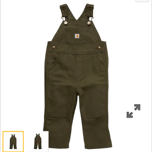 Kids' Loose Fit Canvas Bib Overall (Infant/Toddler) | 4T | Carhartt
