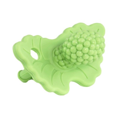 RaZbaby RaZberry Silicone Teether Pacifier – Teething Relief for Infants, Food-Grade, BPA-Free, Hands-Free Design, Natural Berrybumps Fruit Texture for Sensory Development, Freezable – Mint