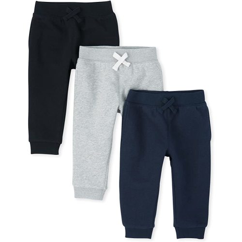 The Children's Place baby boys Active Fleece Jogger Pants 2 Pack
