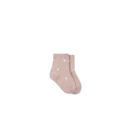 Harlow Sock - Petite Heart Rose