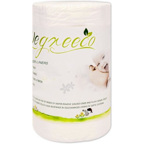 wegreeco Unscented Diaper Liners,Fragance Free and Chlorine Free - 100 Sheets Per Roll (1 Roll)