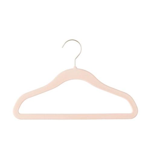 The Container Store Kid's Non-Slip Velvet Hangers | Blush