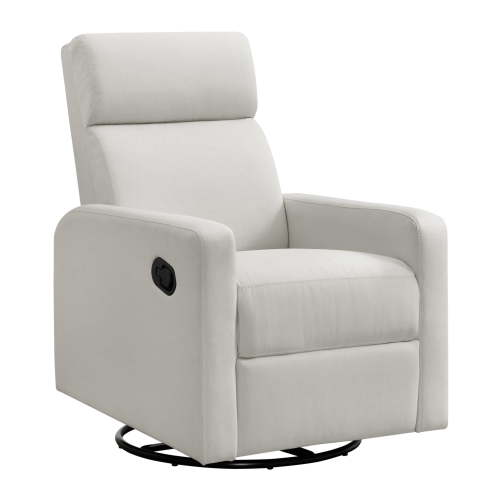 Oxford Baby Layton Upholstered Glider Recliner Rocking Chair 360° Swivel for Nursery and Living Room – Oatmeal