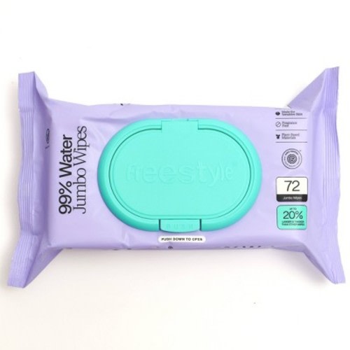 Freestyle Ultra Clean 99% Water Unscented Baby Wipes for Sensitive Skin - Flip Top Pack - 72 ct