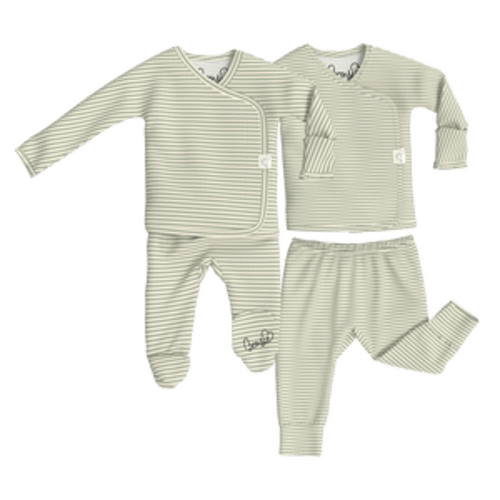 Baby Bundle - Mint Twist Footie + Two Piece – Bonsie Skin to Skin Babywear