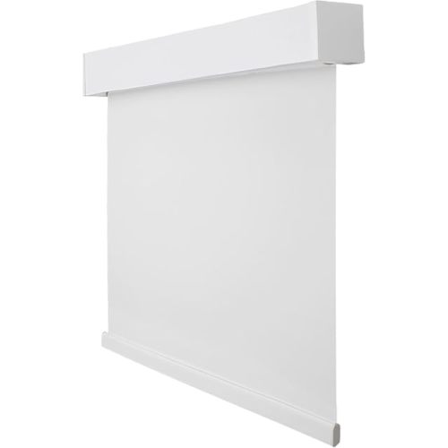 CALYX INTERIORS Blackout Roller Shade with Valance, Thermal Insulating Blind, Cordless, 34.5" W x 60" H, Simple White