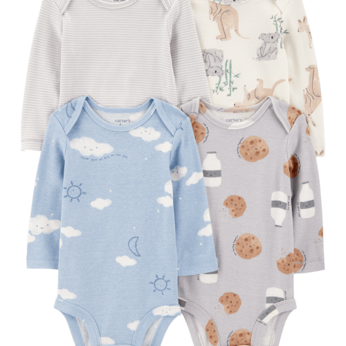 Multi Baby 4-Pack Long-Sleeve Original Bodysuits | Carter’s Oshkosh Canada