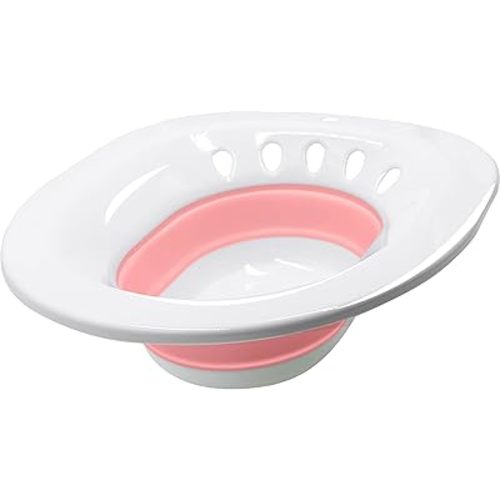 RUGUO Yoni Steam Seat, Sitz Bath for Toilet Seat, Perineal Soaking and V Steaming, Hemorrhoids Treatment and Postpartum Care Soak, Collapsible, Wider Seating Area, Deeper Bowl