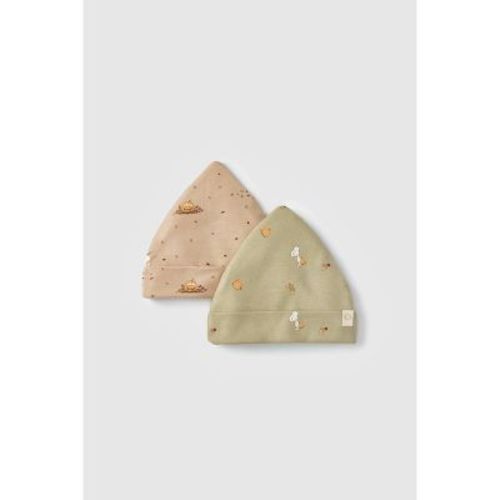 Baby 2pk Little Snoopy Halloween Cap Set - Tan/Green Newborn