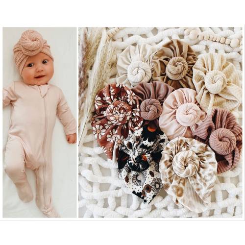 Earth tone baby turban, knot turban, baby turban, baby shower gift, headband, baby accessory
