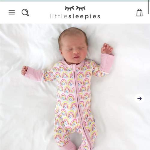 Pastel Rainbows Zippy - Little Sleepies