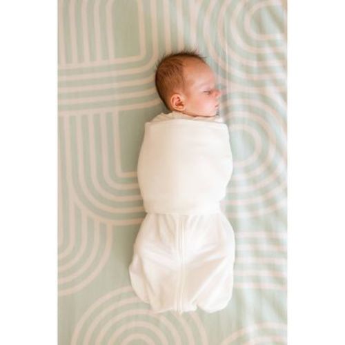Butterfly 2-in-1 Swaddle and Transitional Sleep Sack - White