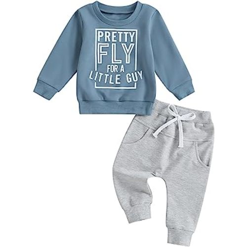VISGOGO Baby Boy Clothes 3 6 Months,Toddler Hooded Outfits 12 18M Sweater Sweatpants Fall Winter Infant Clothing