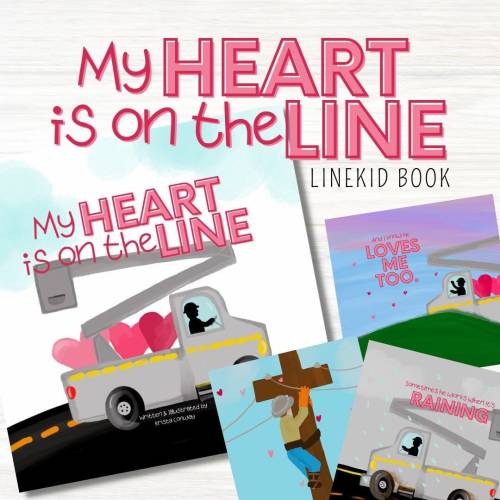 My Heart is On The Line Linekid Book | Linelife | Lineman | Linewife