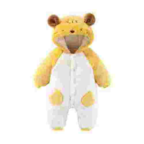 Jgppe Baby Girl Newborn Clothes Fleece Hooded Long Sleeve Jumpsuit Winter Outerwear 0-18 Months