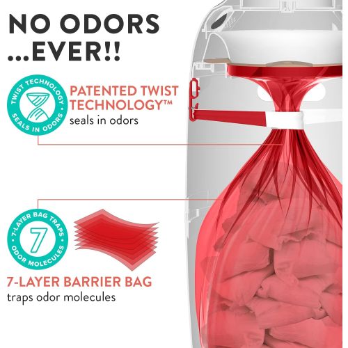 Prince Lionheart Diaper Pail Refill Bags - 10 PACK of Diaper Bags for Diaper Twist’R Diaper Pail