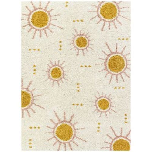 5'3"x7' Sun Spot Kids' Rug Cream - Balta Rugs: Playroom & Bedroom Area Rug, High Pile, Oeko-tex Certified