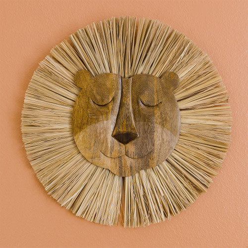 Crane Baby Handcrafted Wood Wall Decor - Lion