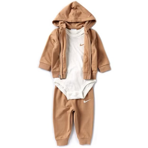 Nike Baby Boys Newborn-9 Months Long-Sleeve French Terry Hooded Jacket, French Terry Jogger Pants & Jersey-Knit Bodysuit Set