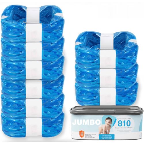 9pcs 26FT Compatible with Diaper Genie Pails Jumbo Diaper Pail Refills Classic/Compact/Select 2430 Count